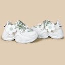 Matcha Green Daisy Flower Charm Chunky Sneakers – Women's Bobo's House 