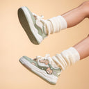 Matcha Mocha Kitty Cafe Green Shoes - Women's Cat Bobo's House 