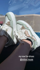 Matcha Mocha Kitty Cafe Green Shoes - Women's Cat Bobo's House 