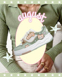 Matcha Mocha Kitty Cafe Green Shoes - Women's Cat Bobo's House 