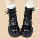 Midnight Chain Dark Kawaii Platform Boots - Women's Bobo's House 