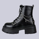 Midnight Chain Dark Kawaii Platform Boots - Women's Bobo's House 