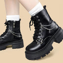 Midnight Chain Dark Kawaii Platform Boots - Women's Bobo's House 