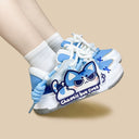 Mischief Meow Chunky Casual Blue Sneakers – Unisex Cat Bobo's House 