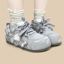 Misty Ghost Kawaii Gray Mesh Sneakers – Women's Ghost Bobo's House 