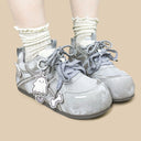 Misty Ghost Kawaii Gray Mesh Sneakers – Women's Ghost Bobo's House 
