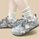 Misty Ghost Kawaii Gray Mesh Sneakers – Women's Ghost Bobo's House 