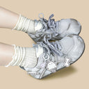Misty Ghost Kawaii Gray Mesh Sneakers – Women's Ghost Bobo's House 