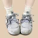 Misty Ghost Kawaii Gray Mesh Sneakers – Women's Ghost Bobo's House 