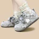 Misty Ghost Kawaii Gray Mesh Sneakers – Women's Ghost Bobo's House 