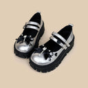 Moonlight Silver Bunny Mary Janes Platform Sneakers - Women's Bunny Bobo's House 