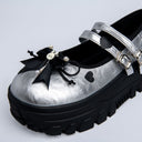 Moonlight Silver Bunny Mary Janes Platform Sneakers - Women's Bunny Bobo's House 