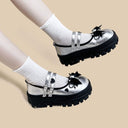 Moonlight Silver Bunny Mary Janes Platform Sneakers - Women's Bunny Bobo's House 