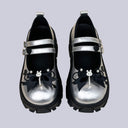 Moonlight Silver Bunny Mary Janes Platform Sneakers - Women's Bunny Bobo's House US 5 | EU 35 