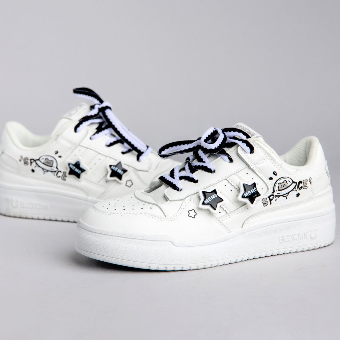 Out in Space Bear Casual White Shoes - Women&#39;s Bobo&#39;s House 