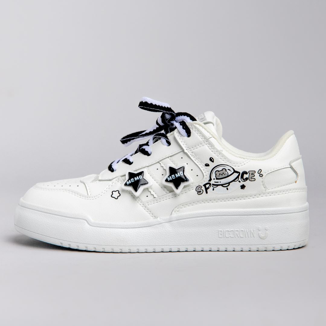 Out in Space Bear Casual White Shoes - Women&#39;s Bobo&#39;s House US 5 | EU 35 