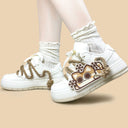 Peekaboo Neko Snow Cream White Chunky Sneakers – Women's Cat Bobo's House 