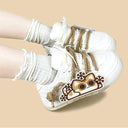 Peekaboo Neko Snow Cream White Chunky Sneakers – Women's Cat Bobo's House 