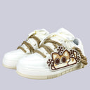Peekaboo Neko Snow Cream White Chunky Sneakers – Women's Cat Bobo's House 