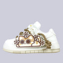 Peekaboo Neko Snow Cream White Chunky Sneakers – Women's Cat Bobo's House US 5 | EU 35 