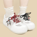 Pixel Bat Heart Charm White Mesh Sneakers – Women's Bat Bobo's House 