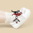 Pixel Bat Heart Charm White Mesh Sneakers – Women's Bat Bobo's House 