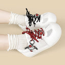 Pixel Bat Heart Charm White Mesh Sneakers – Women's Bat Bobo's House 