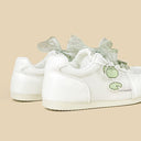 Pixel Frog Kawaii Charm White Mesh Sneakers – Women's Frog Bobo's House 