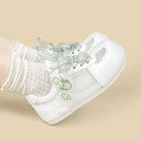 Pixel Frog Kawaii Charm White Mesh Sneakers – Women's Frog Bobo's House 
