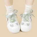 Pixel Frog Kawaii Charm White Mesh Sneakers – Women's Frog Bobo's House 