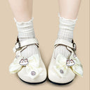 Porcelain Neko Bow Kawaii Flat Mary Janes – Women's Cat Bobo's House 