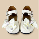 Porcelain Neko Bow Kawaii Flat Mary Janes – Women's Cat Bobo's House 