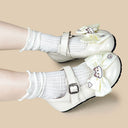 Porcelain Neko Bow Kawaii Flat Mary Janes – Women's Cat Bobo's House 