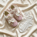 Porcelain Petal Bloom Blush Pink Bow Sneakers - Women's Cat Bobo's House 