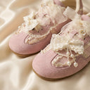 Porcelain Petal Bloom Blush Pink Bow Sneakers - Women's Cat Bobo's House 