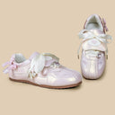 Porcelain Petal Bloom Blush Pink Bow Sneakers - Women's (Copy) (Copy) Bobo's House 