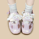 Porcelain Petal Bloom Blush Pink Bow Sneakers - Women's (Copy) (Copy) Bobo's House 