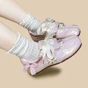 Porcelain Petal Bloom Blush Pink Bow Sneakers - Women's (Copy) (Copy) Bobo's House 