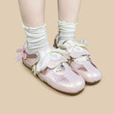 Porcelain Petal Bloom Blush Pink Bow Sneakers - Women's (Copy) (Copy) Bobo's House 