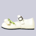 Porcelain Tulip Bow Kawaii Flat Mary Janes – Women's Floral Bobo's House 