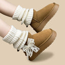 Pretty Bow Ultra Soft Brown Winter Boots - Women's Bobo's House 