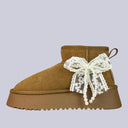 Pretty Bow Ultra Soft Brown Winter Boots - Women's Bobo's House US 5 | EU 35 