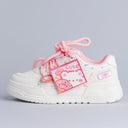 Pretty Pink Bear Chunky Casual White Sneakers - Women's Bobo's House US 5 | EU 35 