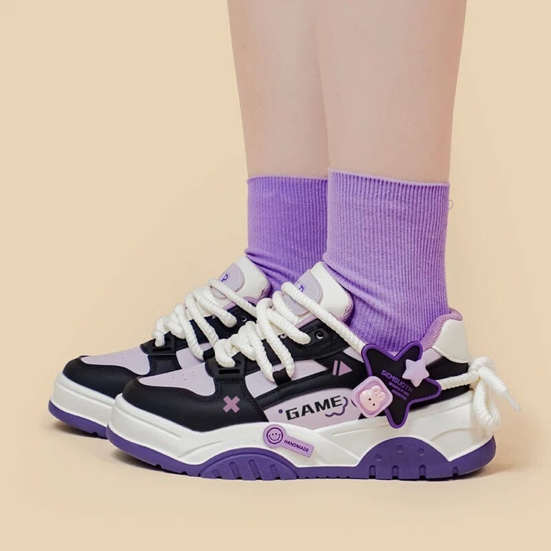 Purple Power Gamer Bunny Chunky Sneakers - Women&#39;s 0 Bobo&#39;s House 