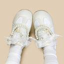 Romantic Pearl and Bow Casual Sneakers – Women’s Bobo's House 