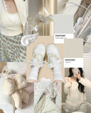 Romantic Pearl and Bow Casual Sneakers – Women’s Bobo's House 