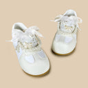 Romantic Pearl and Bow Casual Sneakers – Women’s Bobo's House 