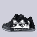 Shadow Meow Chunky Casual Black Sneakers – Unisex Cat Bobo's House M 3.5 | W 5.5 | EU 36 
