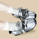Silver Rose Ribbon Kawaii Ballet Sneakers – Women's Bobo's House 