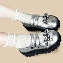 Silver Skull Bat Kawaii Chunky Mary Jane – Women's Bat Bobo's House 